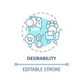 Product desirability concept icon Royalty Free Stock Photo