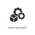 Product development icon. simple element illustration. isolated trendy filled product development icon on white background. can be