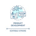 Product development turquoise concept icon