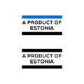 A product of Estonia stamp or seal design vector download