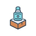 Color illustration icon for Product, box and goods Royalty Free Stock Photo