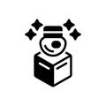Black solid icon for Product, box and goods Royalty Free Stock Photo