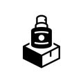 Black solid icon for Product, box and goods Royalty Free Stock Photo