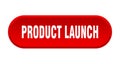 product launch button. rounded sign on white background Royalty Free Stock Photo