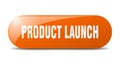 product launch button. sticker. banner. rounded glass sign Royalty Free Stock Photo