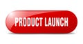 product launch button. sticker. banner. rounded glass sign Royalty Free Stock Photo