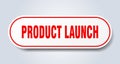 product launch sign. rounded isolated button. white sticker Royalty Free Stock Photo