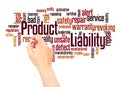 Product Liability word cloud hand writing concept