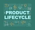 Product life cycle word concepts banner Royalty Free Stock Photo