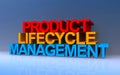 product lifecycle management on blue Royalty Free Stock Photo
