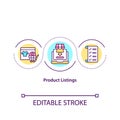 Product listings concept icon Royalty Free Stock Photo