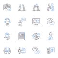 Product management line icons collection. Strategy, Innovation, Roadmap, Prioritization, Ideation, Market research, User