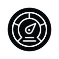Speedometer vector solid Icon Design illustration. Product management Symbol on White background EPS 10 File Royalty Free Stock Photo