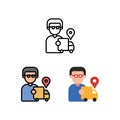 Product Manager Delivery and Shipping Distribution Product Icon, Logo, and illustration