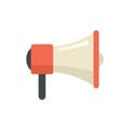 Product manager megaphone icon flat isolated vector