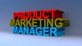 Product marketing manager on blue