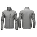 Men\'s Gray Softshell Jacket Front and Back View Royalty Free Stock Photo