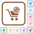 Product not available simple icons Royalty Free Stock Photo