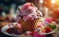 Product photo of incredibly detailed Ice Cream, Generative Ai