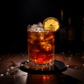 Product photograph of Americano cocktail on a table. Popular cocktails. Drinks. Photo for bar