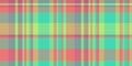 Product plaid background tartan, xmas fabric seamless check. Mat textile texture pattern vector in teal and red colors Royalty Free Stock Photo