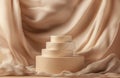 Product Podium - Cloth Background, Four Podiums Royalty Free Stock Photo
