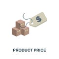 Product Price flat icon. Simple sign from procurement process collection. Creative Product Price icon illustration for