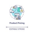 Product pricing concept icon