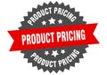 product pricing sign. product pricing round isolated ribbon label. Royalty Free Stock Photo