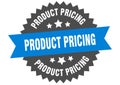 product pricing sign. product pricing round isolated ribbon label. Royalty Free Stock Photo