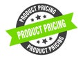 product pricing sign. round ribbon sticker. isolated tag Royalty Free Stock Photo