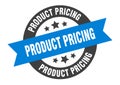 product pricing sign. round ribbon sticker. isolated tag Royalty Free Stock Photo