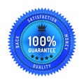 Quality guarantee badge isolated on white Royalty Free Stock Photo