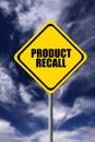 Product recall sign