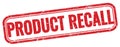 PRODUCT RECALL text on red grungy stamp