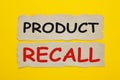 Product recall concept