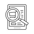 product research line icon vector illustration Royalty Free Stock Photo