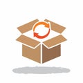 Product Return and Exchange Box Icon Royalty Free Stock Photo