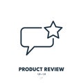 Product Review Icon. Ratings, Feedback, Opinion. Editable Stroke. Vector Icon