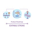 Product roadmap concept icon