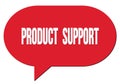 PRODUCT  SUPPORT text written in a red speech bubble Royalty Free Stock Photo