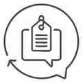 Product Tag Feedback Loop Line Icon Royalty Free Stock Photo