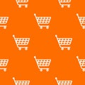 Product trolley pattern vector orange Royalty Free Stock Photo