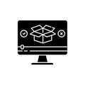 Product video black glyph icon Royalty Free Stock Photo