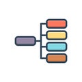 Color illustration icon for Product Website, flowchart and digram