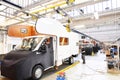 Production of camper vans/ motorhomes/ caravans in a factory