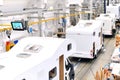 Production of camper vans/ motorhomes/ caravans in a factory