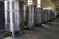 Production capacity of the wine processing plant. Royalty Free Stock Photo