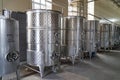 Production capacity of the wine processing plant. Royalty Free Stock Photo