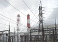 Production complex, power wires
